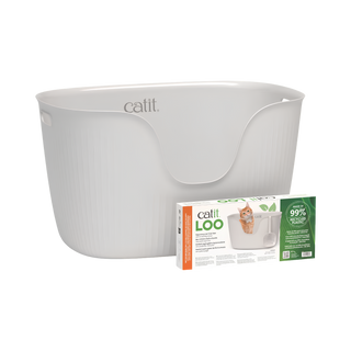 Catit Loo Litter Box With Scoop White