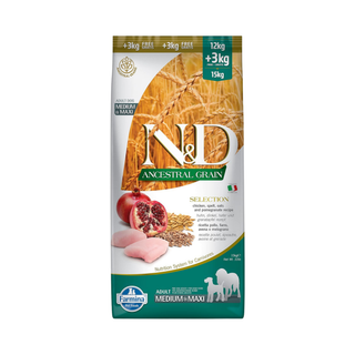 Farmina Ancestral Grain Selection Adult Med Maxi Chicken Spelt & Pomegranate Dry Dog Food