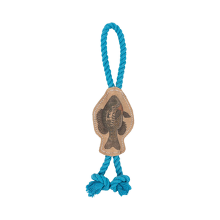 Tall Tails Natural Leather Color Fish Tug Dog Toy