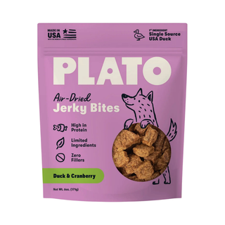 Plato Duck Cranberry Jerky Bites Dog Treats