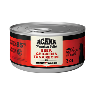 Acana Premium Pâté Beef, Chicken & Tuna In Bone Broth Wet Cat Food