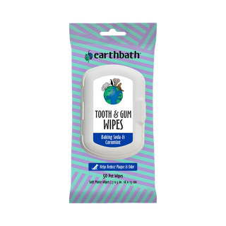Earthbath Dog Grooming Wipes Tooth & Gum Baking Soda & Cornmint