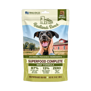 Badlands Ranch Superfood Complete Raw Coated Morsels Beef Air Dried Dog Food
