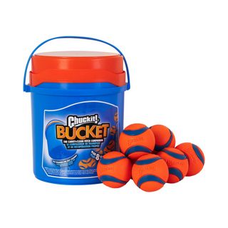 ChuckIt! Dog Toy Bucket with 8 Medium Ultra Balls