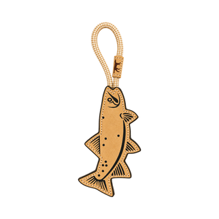 Tall Tails Natural Leather & Wool Trout Dog Toy