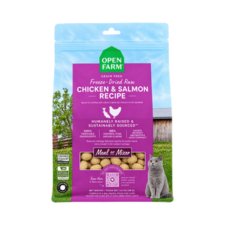 Open Farm Chicken & Salmon Raw Morsels Freeze Dried Cat Food