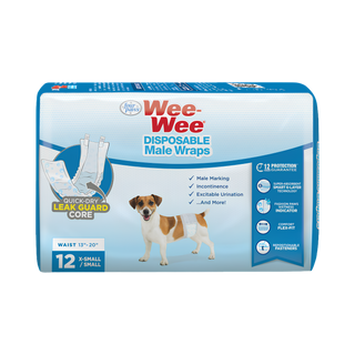 Four Paws Wee-Wee Disposable Male Dog Wraps