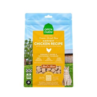 Open Farm Harvest Chicken Raw Morsels Freeze Dried Cat Food