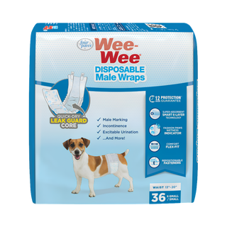 Four Paws Wee-Wee Disposable Male Dog Wraps