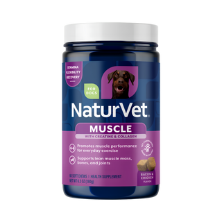 NaturVet Muscle Creatine & Collagen Soft chews Dog Supplements
