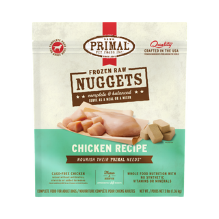 Primal Raw Chicken Nuggets Frozen Dog Food