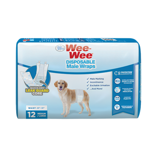 Four Paws Wee-Wee Disposable Male Dog Wraps