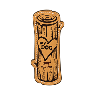 Tall Tails Natural Leather Log Love My Dog Dog Toy
