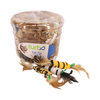 Turbo® Feather Toys Bulk Cat Toy Bin, Feather Toys
