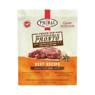 Primal Pronto Raw Beef Frozen Raw Dog Food
