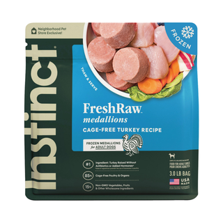 Instinct FreshRaw Cage Free Turkey Medallions Frozen Dog Food