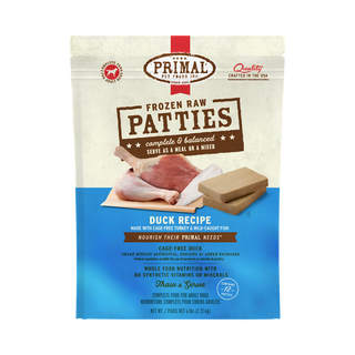 Primal Canine Duck, Turkey, & Fish Patties Frozen Dog Food