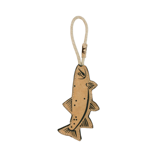 Tall Tails Natural Leather & Wool Trout Dog Toy