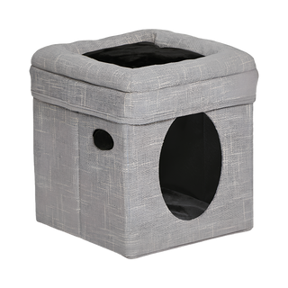 Midwest Curious Cat Cat Cube Silver Mesh