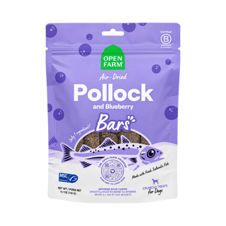 Open Farm Air Dried Pollock and Blueberry Crunchy Dog Treat