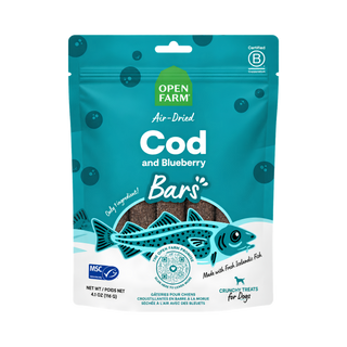 Open Farm Air Dried Cod and Blueberry Crunchy Dog Treat