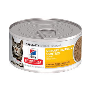 Hill's Science Diet Urinary Hairball Control Savory Chicken Entrée Adult Wet Cat Food