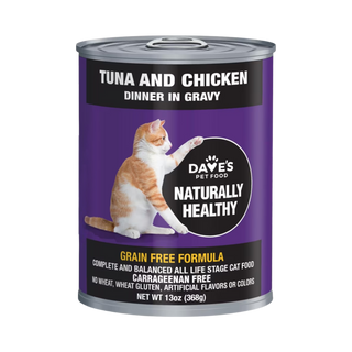 Dave's Naturally Healthy Tuna & Chicken Dinner in Gravy Wet Cat Food