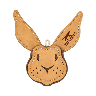 Tall Tails Natural Leather Scrappy Rabbit Dog Toy