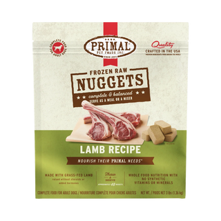 Primal Raw Lamb Nugget Frozen Dog Food