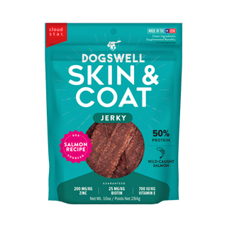 Dogswell Skin & Coat Grain Free Salmon Jerky Dog Treats