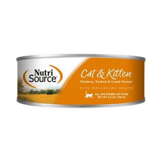 Nutrisource Wholesome Grain Chicken, Turkey & Lamb Wet Cat Food
