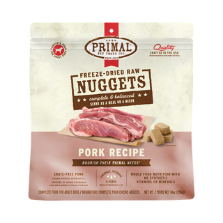 Primal Pork Nuggets Freeze Dried Dog Food