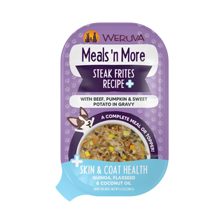 Weruva Meals N' More Steak Frites Recipe plus Skin & Coat Wet Dog Food