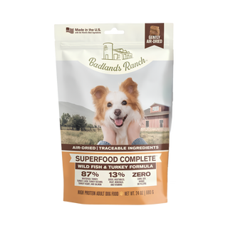 Badlands Ranch Superfood Complete Wild Whitefish and Turkey Air Dried Dog Food