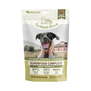 Badlands Ranch Superfood Complete Raw Coated Morsels Beef Air Dried Dog Food