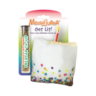 Meowijuana Get Lit Birthday Cake Cat Toy
