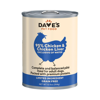 Dave's 95% Chicken & Chicken Liver Wet Dog Food