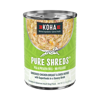 Koha Pure Shreds Shredded Chicken Breast & Duck Entrée Wet Dog Food