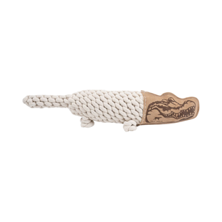 Tall Tails Natural Leather Crunch Crocodile Dog Toy