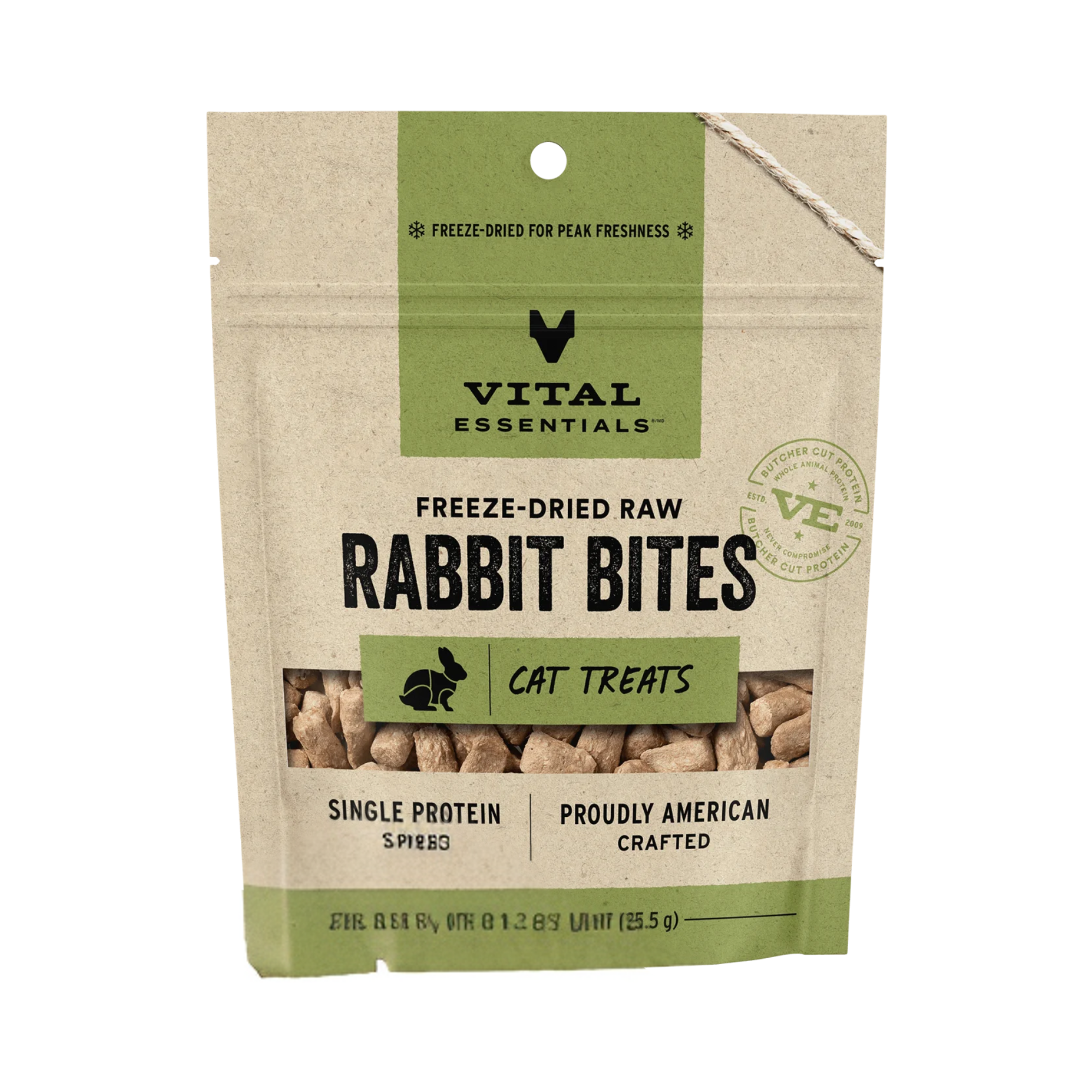 Vital Essentials Cat Treats-Rabbit Bites : .9oz