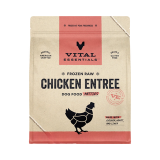 Vital Essentials Frozen Freeze Dried Raw Chicken Patties For Dogs
