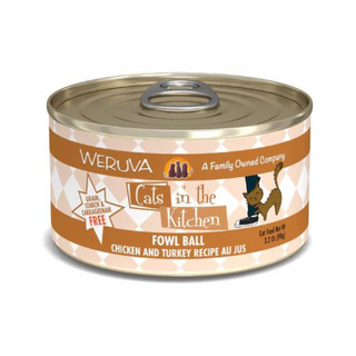 Weruva Cats In The Kitchen Fowl Ball Chicken & Turkey Cat Canned