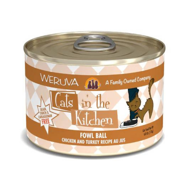 Weruva Cats In The Kitchen Fowl Ball Chicken & Turkey Cat Canned