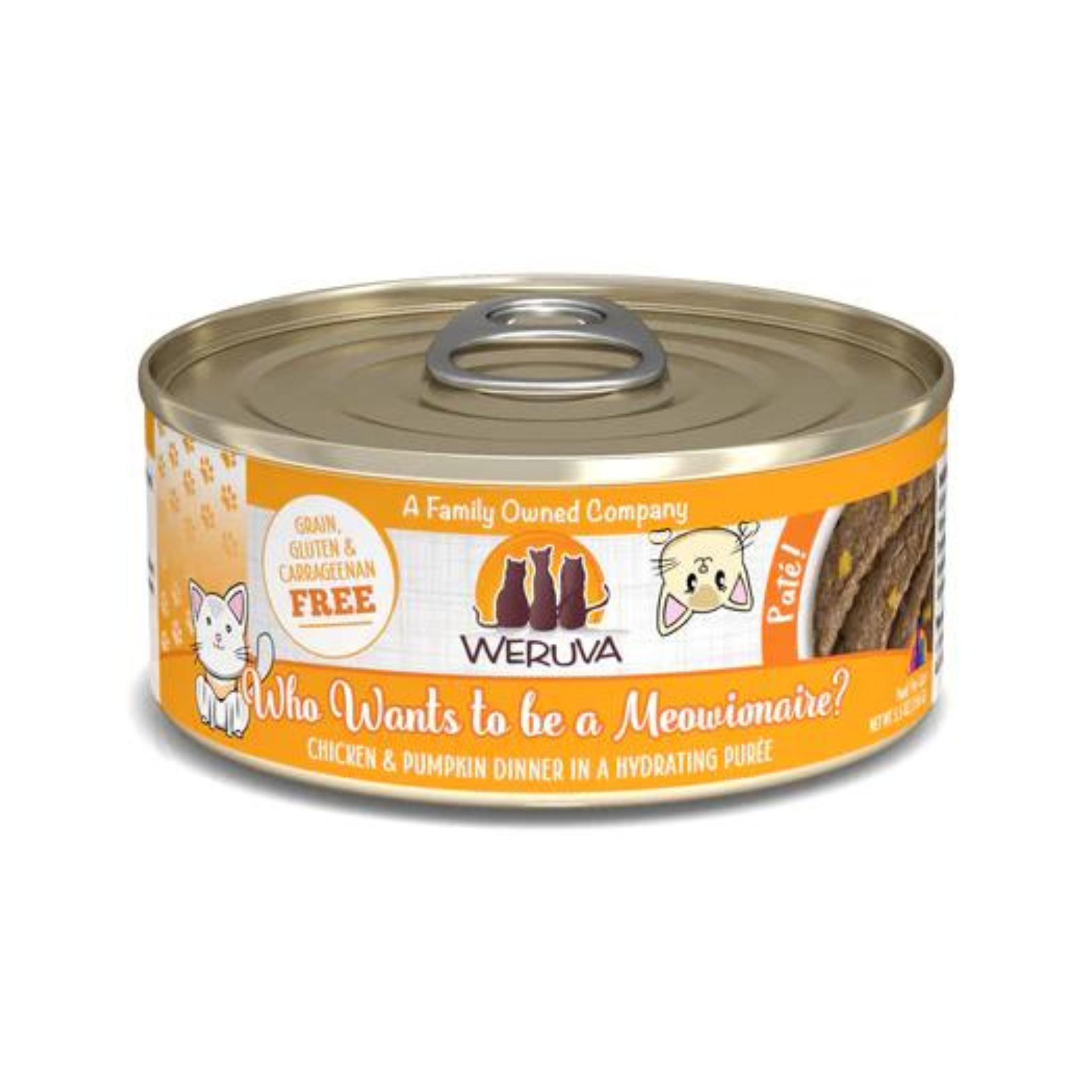 Weruva Who Wants To Be A Meowionaire Chicken & Pumpkin Pate Cat Canned