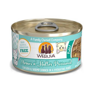Weruva Meows n' Holler Purramid Chicken & Shrimp Pate Cat Canned