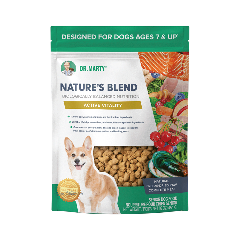 Dr. Marty's Nature's Blend Active Vitality Senior Freeze Dried Dog Food