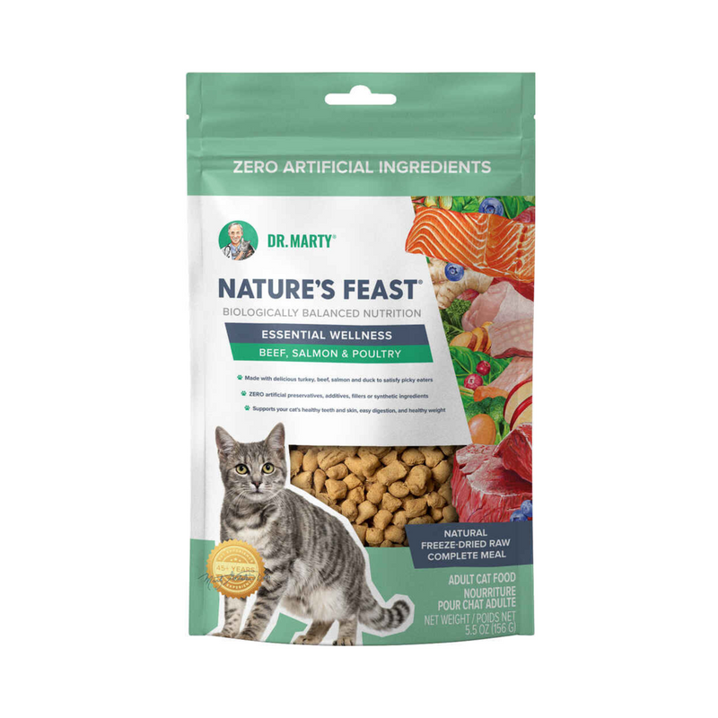 Dr. Marty's Nature's Feast Beef, Salmon & Poultry Freeze Dried Cat Food