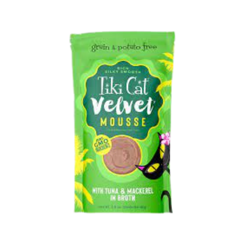 Tiki Velvet Mousse- Tuna and Mackerel Cat Pouch