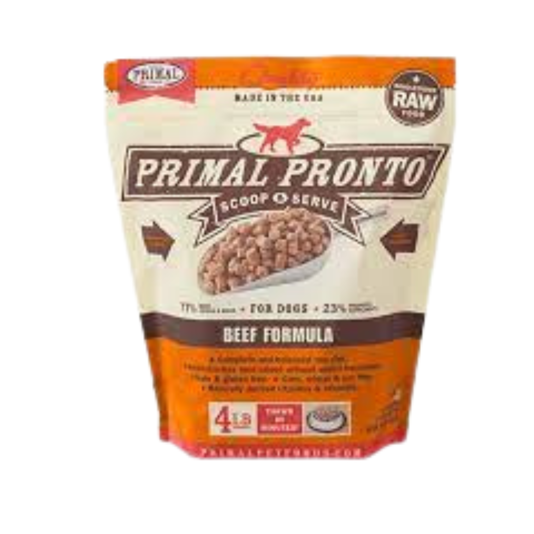 Primal Frozen Raw Dog Food- Pronto Beef