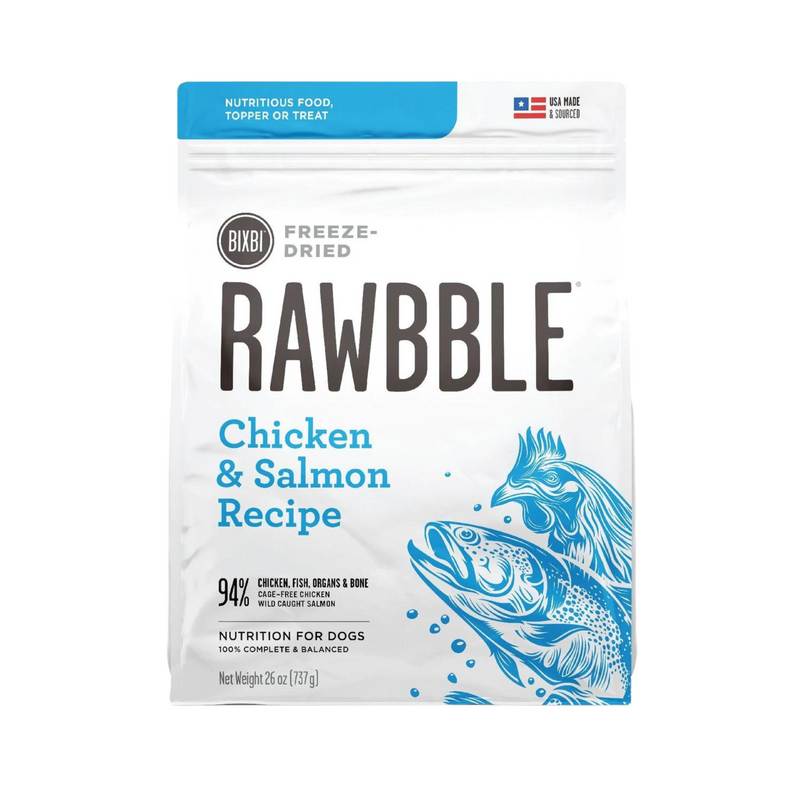 BIXBI Rawbble Salmon & Chicken Recipe Freeze Dried Dog Food